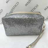 Make Up Bag - Silver or Gold - Majestico Gifts